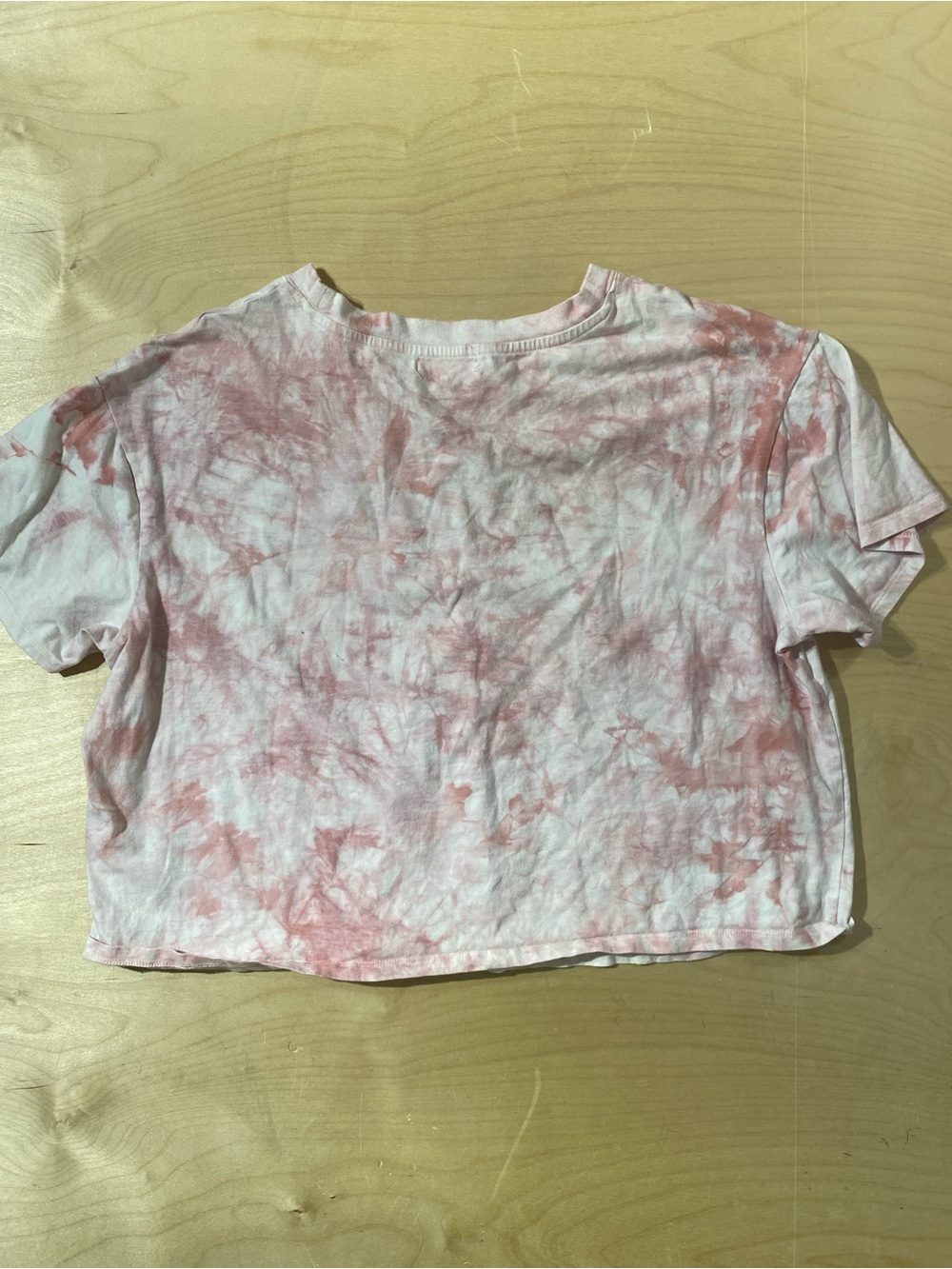 No Comment Plus Miami Tie-Dye Cropped Tee in Pink 1X (SO) - Picture 7 of 7